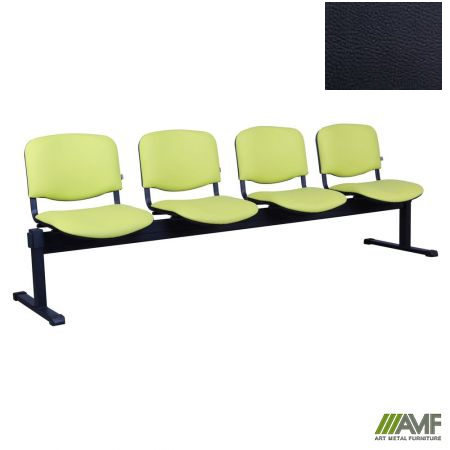 Стілець офісний AMF Ізо-4 чорний Шкірозамінник чорний (015832)